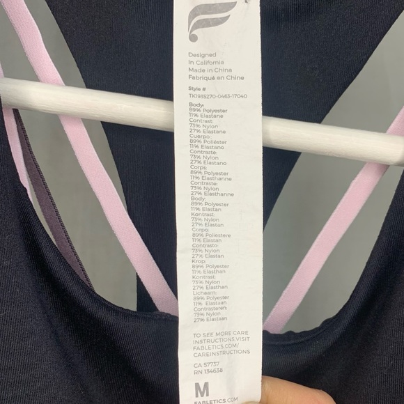 FABLETICS Kessler Built in Bra Tank - Petal/Shadow - Picture 7 of 9